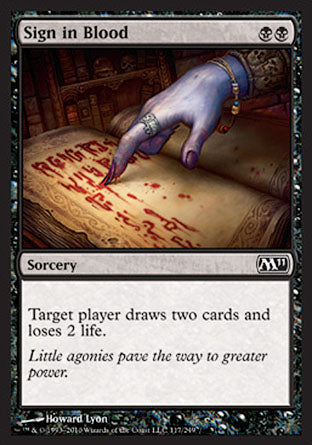 Sign in Blood (Magic 2011 Core Set) Near Mint