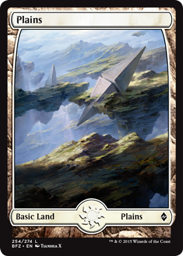 Plains (254) (Full Art) (Battle for Zendikar) Light Play