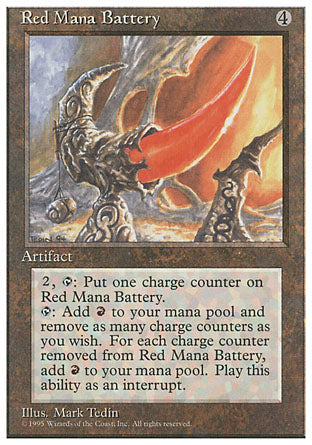 Red Mana Battery (4th Edition) Medium Play