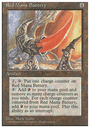 Red Mana Battery (4th Edition) Heavy Play