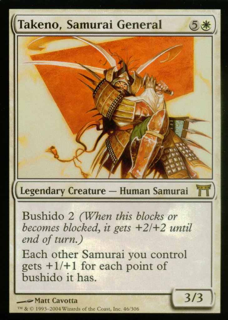 Takeno, Samurai General (Champions of Kamigawa) Medium Play