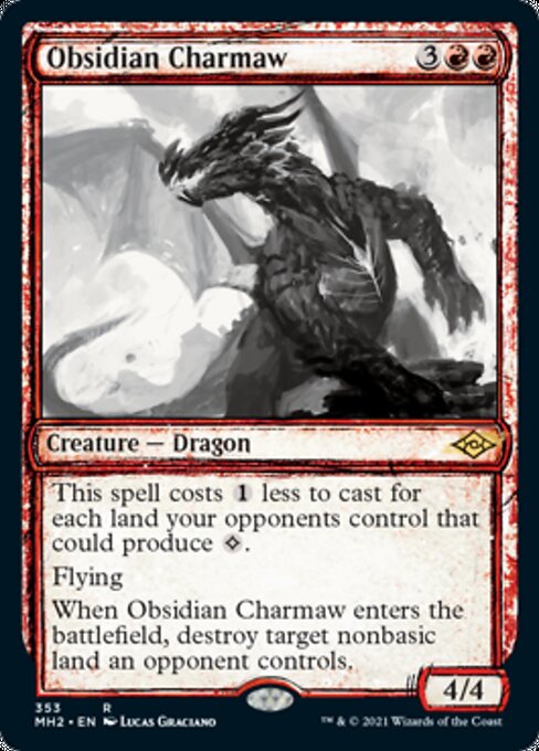 Obsidian Charmaw (Showcase) (Modern Horizons 2) Medium Play