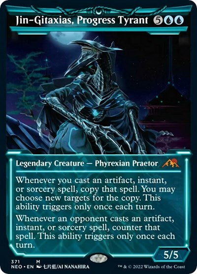 Jin-Gitaxias, Progress Tyrant (Showcase) (Kamigawa: Neon Dynasty) Light Play