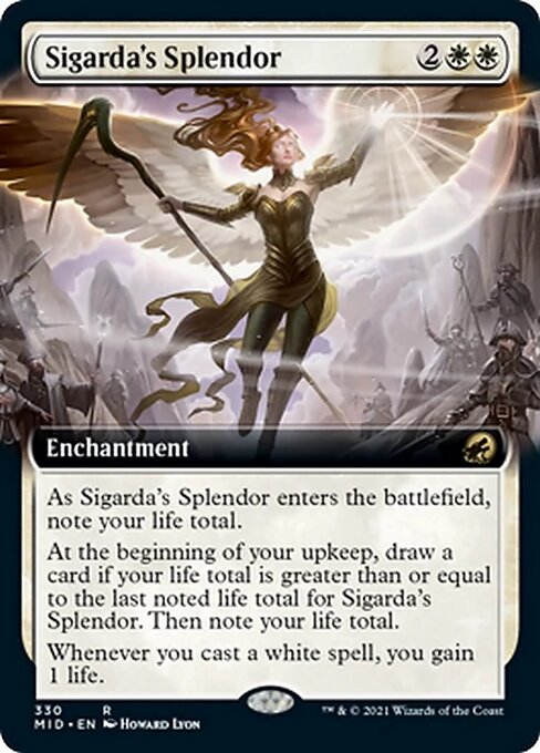 Sigarda's Splendor (Extended Art) (Innistrad: Midnight Hunt) Near Mint Foil