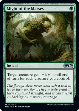 Might of the Masses (Magic 2020 Core Set) Near Mint