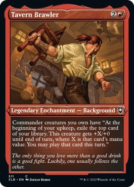 Tavern Brawler (Etched Foil) (Commander Legends: Battle for Baldur's Gate) Light Play Foil