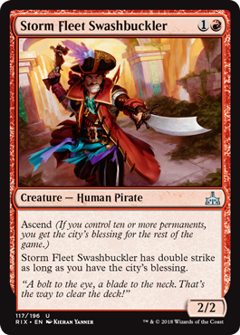 Storm Fleet Swashbuckler (Rivals of Ixalan) Medium Play