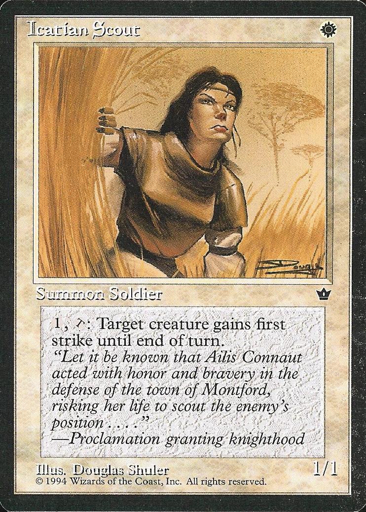 Icatian Scout (4) (Fallen Empires) Light Play