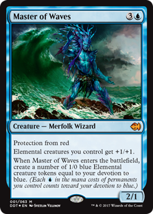 Master of Waves (Duel Decks: Merfolk vs Goblins) Medium Play Foil