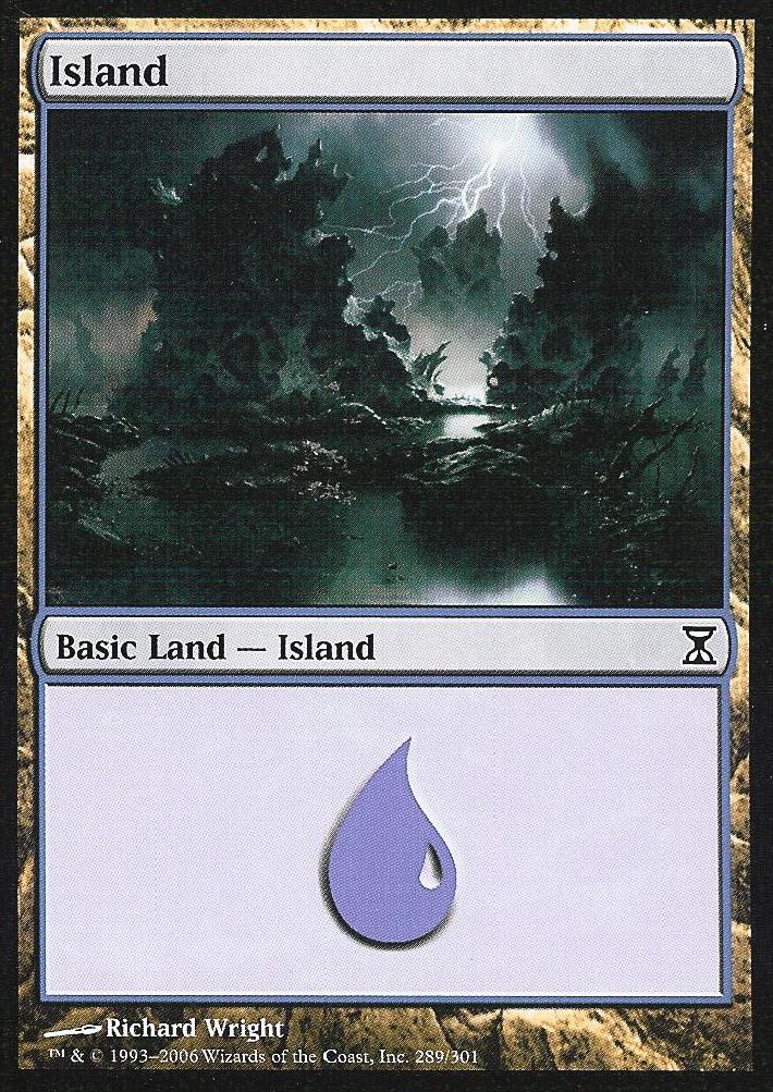 Island (289) (Time Spiral) Medium Play Foil