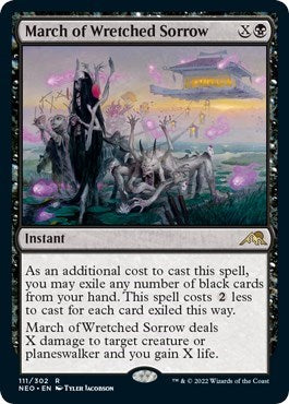 March of Wretched Sorrow (Kamigawa: Neon Dynasty) Near Mint Foil