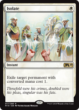 Isolate (Magic 2019 Core Set) Medium Play