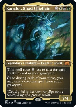 Karador, Ghost Chieftain (Foil Etched) (Double Masters 2022) Near Mint Foil