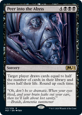 Peer into the Abyss (Magic 2021 Core Set) Near Mint