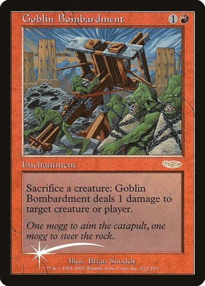 Goblin Bombardment (Promos: FNM) Medium Play Foil