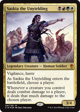 Saskia the Unyielding (Commander 2016 Edition) Near Mint Foil