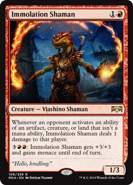 Immolation Shaman (Ravnica Allegiance) Light Play