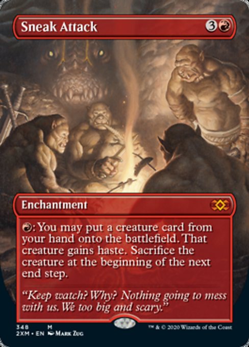 Sneak Attack (Borderless) (Double Masters) Near Mint Foil