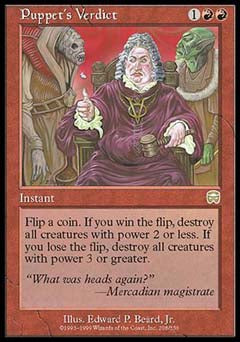 Puppet's Verdict (Mercadian Masques) Medium Play