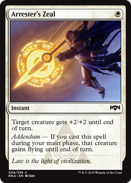 Arrester's Zeal (Ravnica Allegiance) Light Play