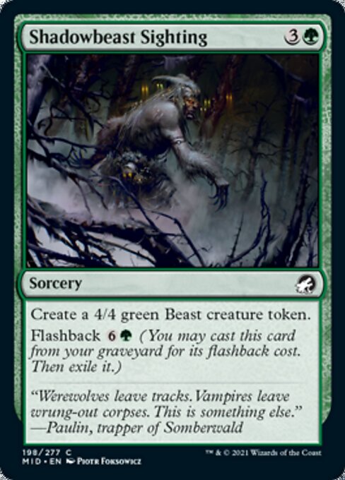 Shadowbeast Sighting (Innistrad: Midnight Hunt) Near Mint