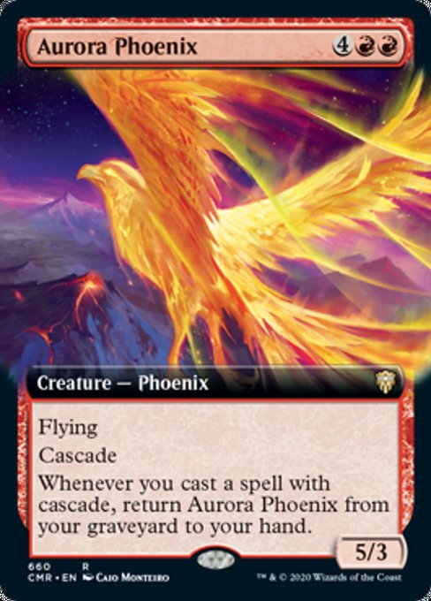 Aurora Phoenix (Extended Art) (Commander Legends) Light Play