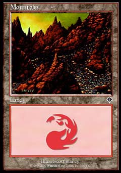 Mountain (346) (Invasion) Light Play Foil
