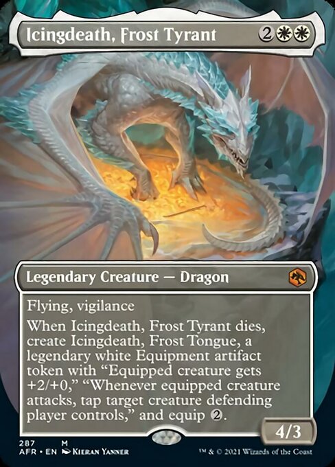Icingdeath, Frost Tyrant (Borderless) (Adventures in the Forgotten Realms) Near Mint