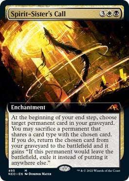 Spirit-Sister's Call (Extended Art) (Kamigawa: Neon Dynasty) Near Mint Foil