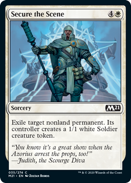 Secure the Scene (Magic 2021 Core Set) Medium Play
