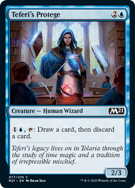 Teferi's Protege (Magic 2021 Core Set) Medium Play Foil