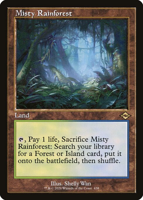 Misty Rainforest (Retro Frame) (Foil Etched) (Modern Horizons 2) Near Mint Foil
