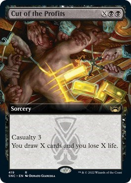 Cut of the Profits (Extended Art) (Streets of New Capenna) Near Mint Foil
