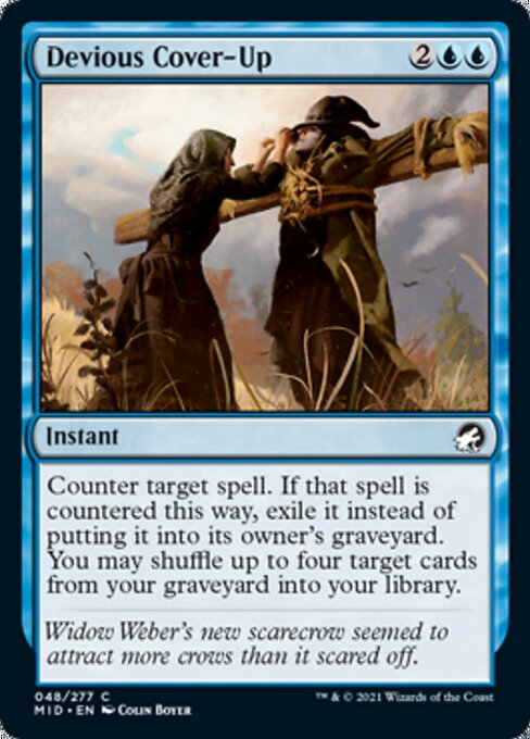 Devious Cover-Up (Innistrad: Midnight Hunt) Near Mint Foil