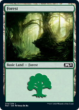 Forest (274) (Magic 2021 Core Set) Light Play