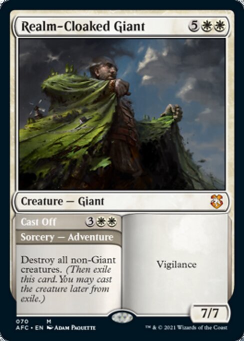 Realm-Cloaked Giant / Cast Off (Commander 2021 Forgotten Realms) Near Mint