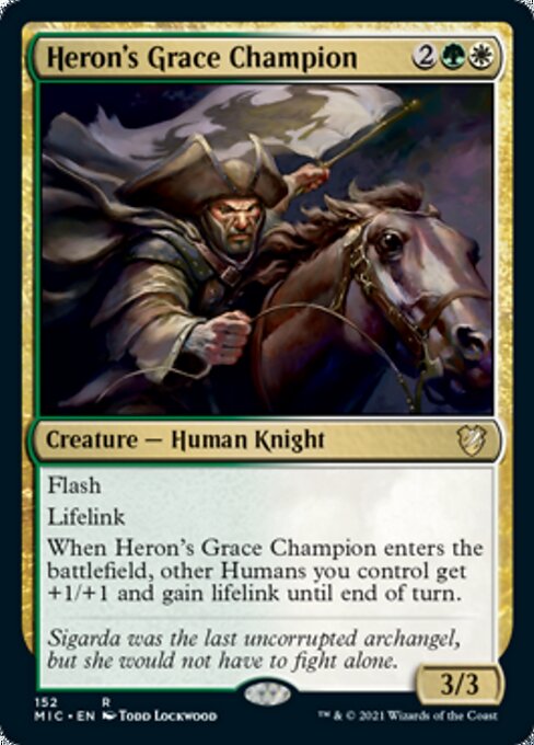 Heron's Grace Champion (Commander 2021 Midnight Hunt) Near Mint