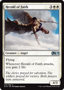 Herald of Faith (Magic 2019 Core Set) Near Mint Foil