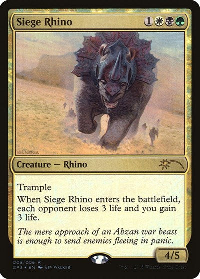Siege Rhino (Promos: Unique and Miscellaneous) Light Play Foil