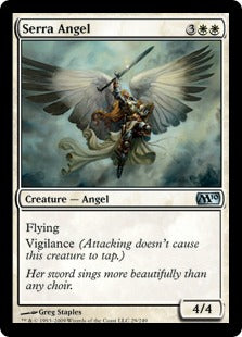 Serra Angel (Magic 2010 Core Set) Heavy Play