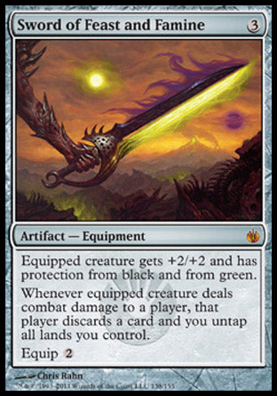 Sword of Feast and Famine (Mirrodin Besieged) Medium Play