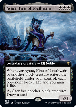 Ayara First of Locthwain (Extended Art) (Throne of Eldraine) Near Mint