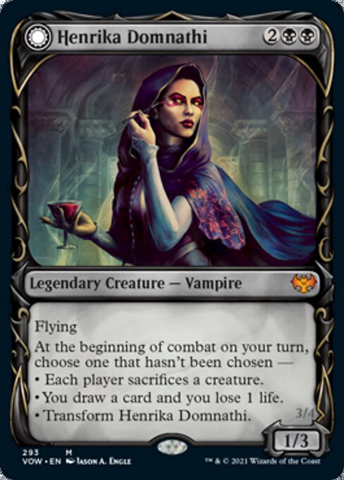 Henrika Domnathi / Henrika, Infernal Seer (Showcase) (Innistrad: Crimson Vow) Light Play