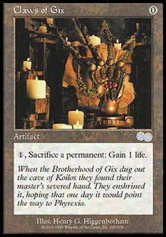 Claws of Gix (Urza's Saga) Light Play