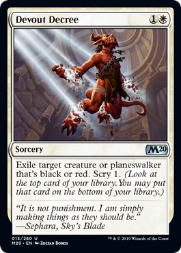 Devout Decree (Magic 2020 Core Set) Near Mint Foil