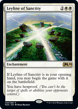 Leyline of Sanctity (Magic 2020 Core Set) Medium Play