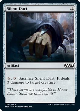 Silent Dart (Magic 2021 Core Set) Medium Play