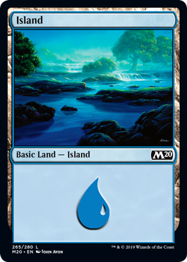 Island (265) (Magic 2020 Core Set) Medium Play Foil