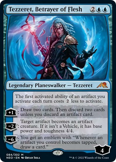 Tezzeret, Betrayer of Flesh (Kamigawa: Neon Dynasty) Near Mint Foil