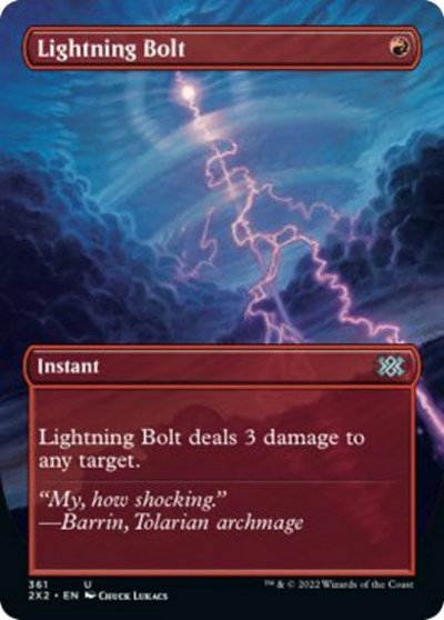 Lightning Bolt (Borderless) (Double Masters 2022) Near Mint Foil